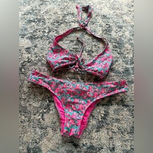 Chubbies Pink and Green Bikini Set